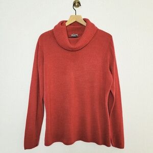 Ann Taylor Turtleneck Cowl Sweater Rust 2X